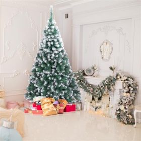 Green Pointed Spray White PVC Material Christmas Tree