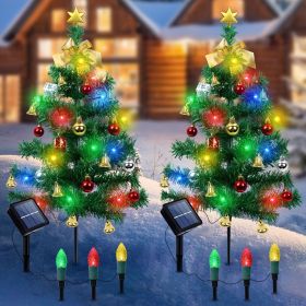 Solar Christmas Tree Lights For 2 Pcs