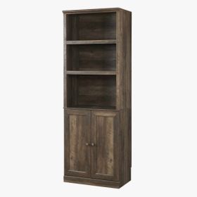 1 Door Bookshelf With USB Port And 3 Open Bookshelf Bookshelves Side Cabinet Storage Shelves, Rustic Brown