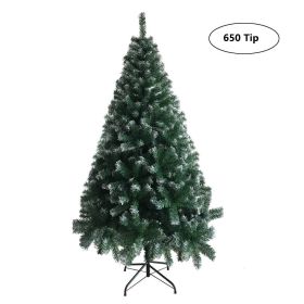 6FT Iron Leg White PVC 650 Branches Christmas Tree Green