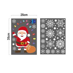 Christmas Glass Adhesive Static Film Two Mixed Bags