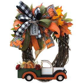 Farmhouse Pumpkin Cart Wreath