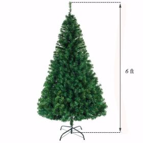 Green 6ft, 1050 Branches, PVC Material Christmas Tree