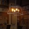 Farmhouse Chandelier 4-Light Vintage Antique Chandeliers Light Fixture For Kitchen Dining Room Living Room Golden Black(No Bulbs)NEW SKU:W1340P206637