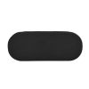 Fuji 49" Upholstered Oval Storage Bench, Ebony Black Boucle