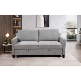 69 Inch 3-in-1 Convertible Queen Sofa Bed, Modern Fabric Love Seat Futon Sofa Sofa With Pull Out Bed, Small Love Seat Lounge Sofa With Reclining Back,