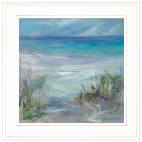 "Blue Horizons" By Tracy Owen-Cullimore, Ready to Hang Framed Print, White Frame