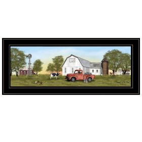 Trendy Decor 4U "Summer on the Farm" Framed Wall Art, Modern Home Decor Framed Print for Living Room