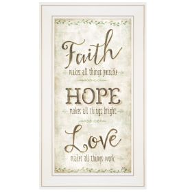 "Faith" by Mollie B, Ready to Hang Framed Print, White Frame