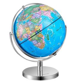 VEVOR Rotating World Globe with Stand, 13 in/330.2 mm, Educational Geographic Globe with Precise Time Zone ABS Material