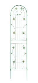 2 Pack Metal Garden Trellis 86.7" x 19.7" Rustproof Trellis for Climbing Plants Outdoor Flower Support Green