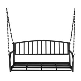 118*46*47cm Iron Art With Iron Chain Vertical Bar Backrest 200kg Iron Swing Black(Swing frames not included)