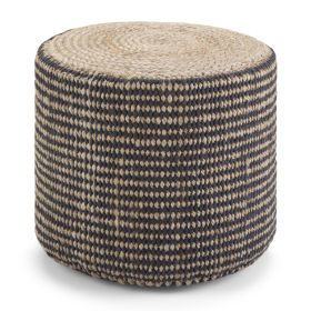 Larissa Round Braided Pouf - Natural - Stylish and Functional Home Accent