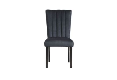 VHONG FABRIC BLACK DINING CHAIR