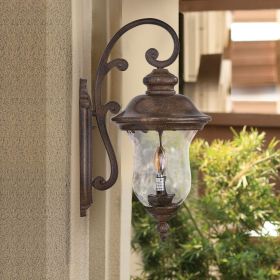 Vintage Outdoor Wall Lantern, Weatherproof Exterior Sconce Light with Clear Glass Shade, Waterproof Wall Mount Light Fixture for Patio, Porch