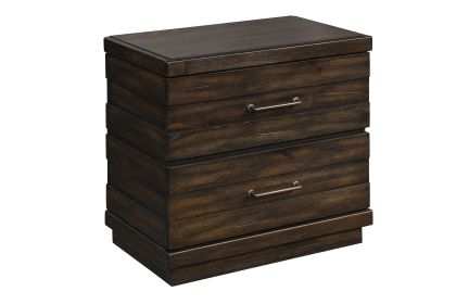 Industrial Farmhouse Designed 2 Drawer Nightstand