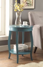 Aberta Teal Finish Accent Table