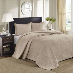 Reversible Quilt Set Khaki King/Cal King