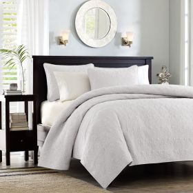 Reversible Quilt Set White Full/Queen