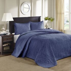 Reversible Bedspread Set Navy Full