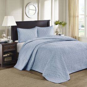 Reversible Bedspread Set Blue Queen