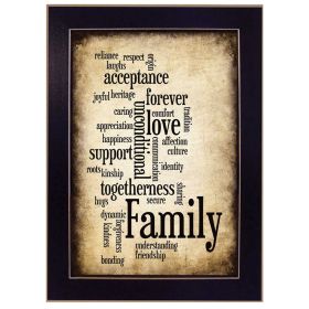 "Family I" By Susan Ball, Printed Wall Art, Ready To Hang Framed Poster, Black Frame 1