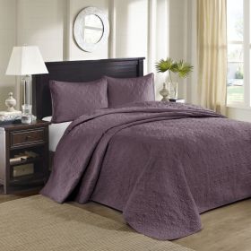 Reversible Bedspread Set Purple Queen