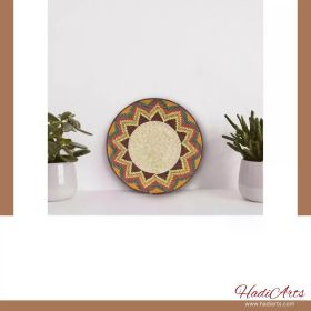 Bohemian Decor Wall Hanging Handwoven Boho Decor Plate Sunburst