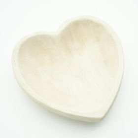 Handcrafted Heart-Shaped Natural Wood Tray- Jewelry