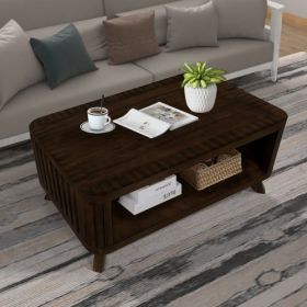 Rectangular Wooden Coffee Table (Option: Espresso)