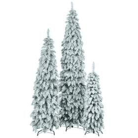 6FT PE&PVC Flocked Christmas Tree (Option: GreenWhite)