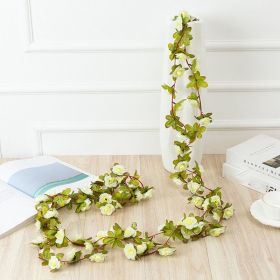 1pc 98.43inch/8.2ft Rose Artificial Flowers;  Fake Rose Vine (Quantity: 1pc, Color: Creamy White)