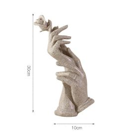 Sculpture Statue Modern Fashion Hand-held Rose Resin (Color: L-B)