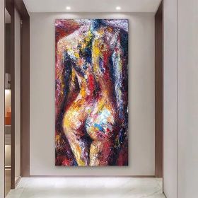 Handmade Oil Painting Canvas Wall Art Decoration Modern Female Nude Human Body Living Room Hallway Bedroom Luxurious Decorative Painting (Style: 01, size: 60x120cm)