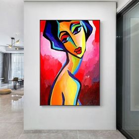 Hand Painted Oil Paintin On Canvas Wall Art Abstract People Classic Living Room Hallway Bedroom Luxurious Decorative Painting (Style: 01, size: 50X70cm)