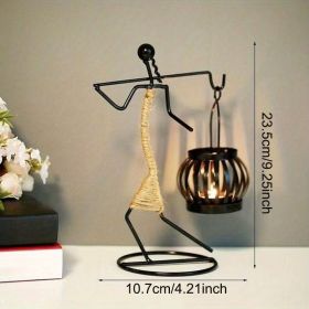 1pc Vintage Western Candle Holder - Bamboo Shaped Resin Lamp Ornament for Photography, Anniversary, Birthday, Dating (Style: F)