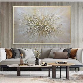 Original Abstract Gold Foil Oli Painting on Canvas Large Handmade Painting Gold Texture Wall Art Personalized Gift Modern Living Room Decor (Style: 01, size: 60X90cm)