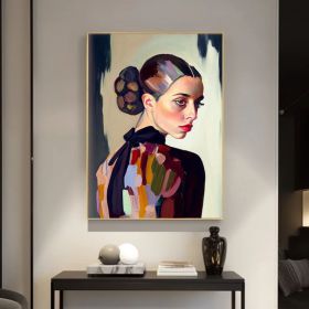 Vintage Woman Portrait Oil Painting Vintage Female Figure Print Women Wall Art?Portrait of Woman Feminism Posters Colorful (Style: 01, size: 120x160cm)