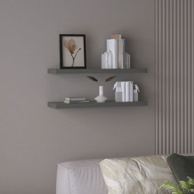 Ecco 31.5" Wide Floating Shelves Set of 2, Shelves for Wall Decor for Bedroom, Bathroom Storage Shelves, Book Shelves for Living Room (Color: as Pic)