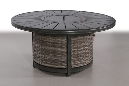 25 H x 52 W Propane Outdoor Fire Pit Table (Color: as Pic)