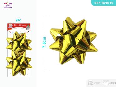 Christmas Lights Star Flowers (Option: Golden-3inches)