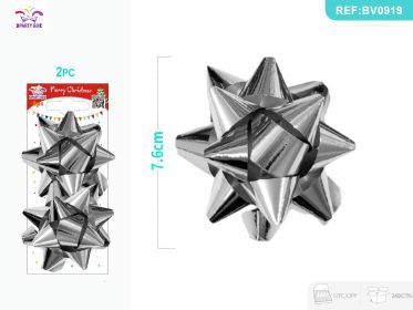 Christmas Lights Star Flowers (Option: Silvery-3inches)